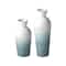 Glitzhome® Abstract Ombre Aqua Metal Floor Vases Set